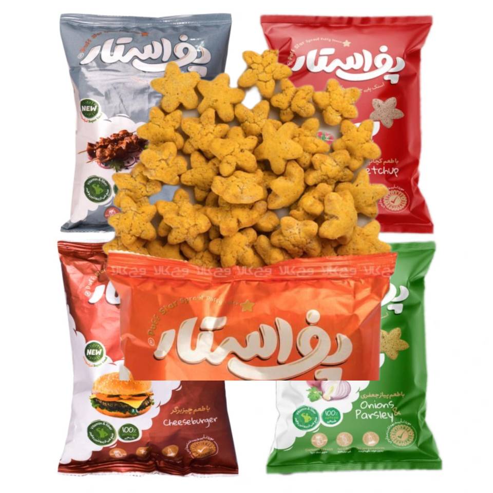 خرید عمده اسنک پف استار بصورت مستقیم از کارخانه